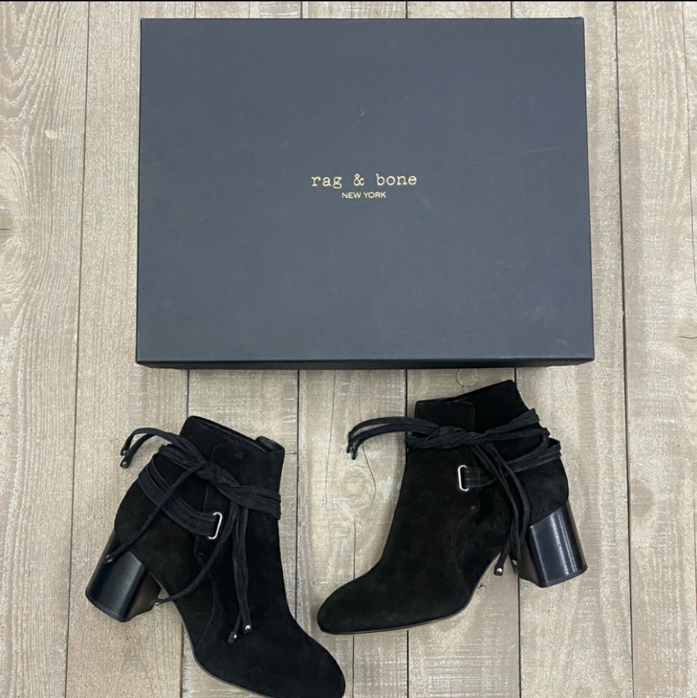 Rag & Bone Dalia ll Black Suede Boot 8 nwt - Picture 2 of 4